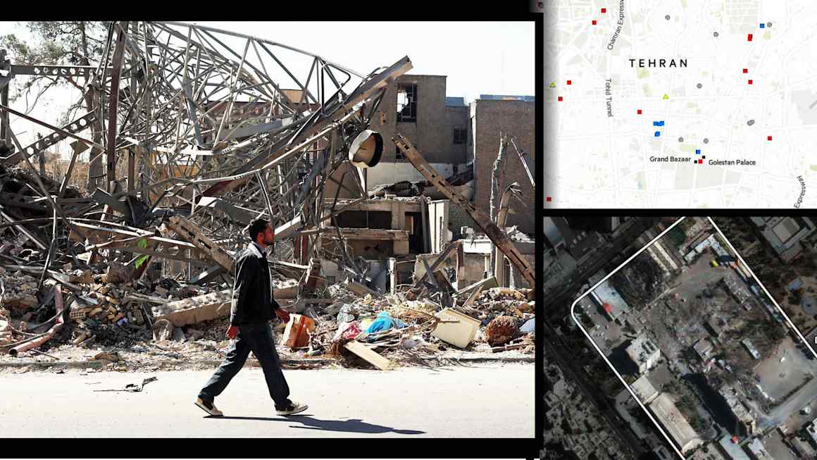 The bombing of Tehran — in maps and satellite images